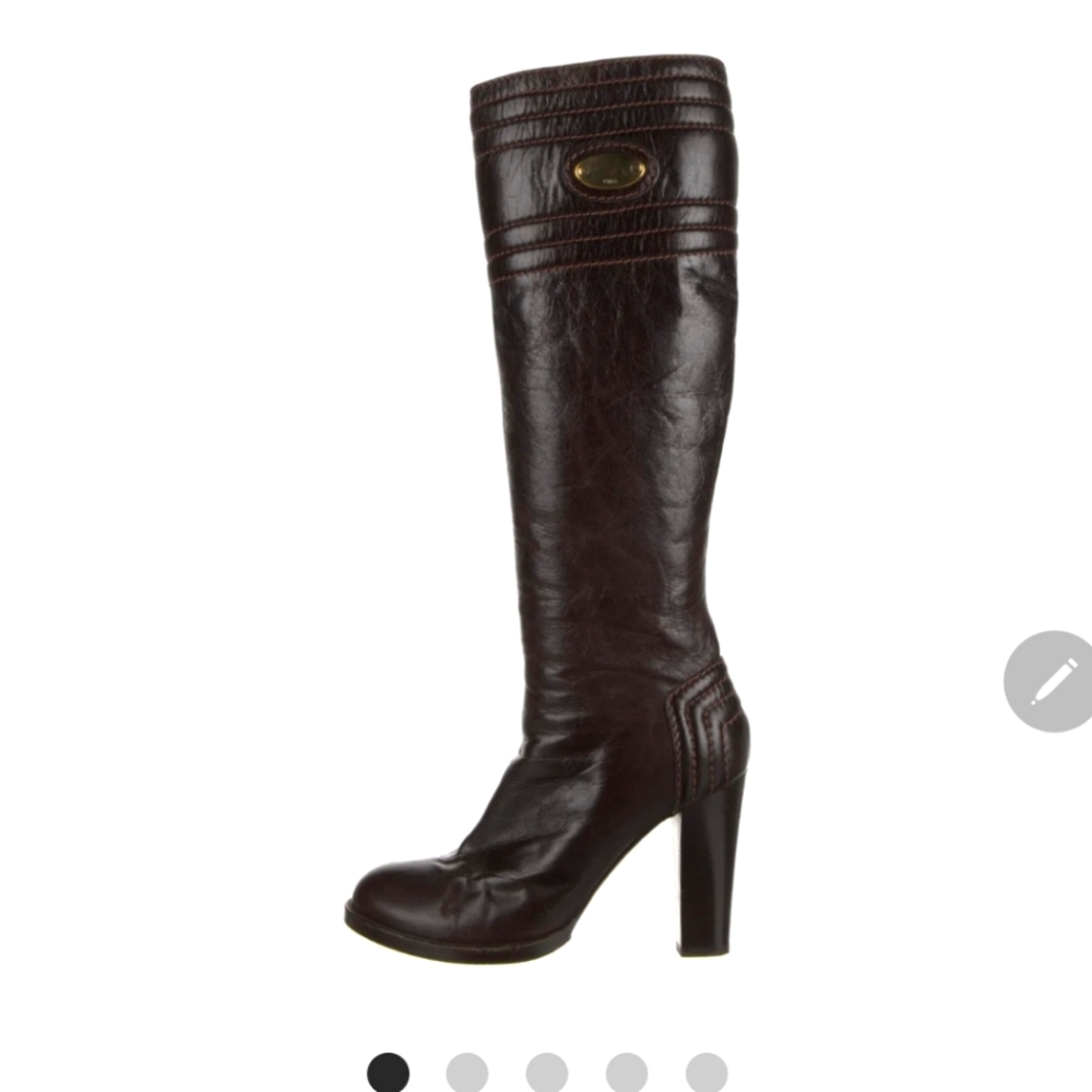 Chloé Leather Stud Accent Boot